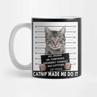 Catnip Made Me Do It Funny Cat Mug